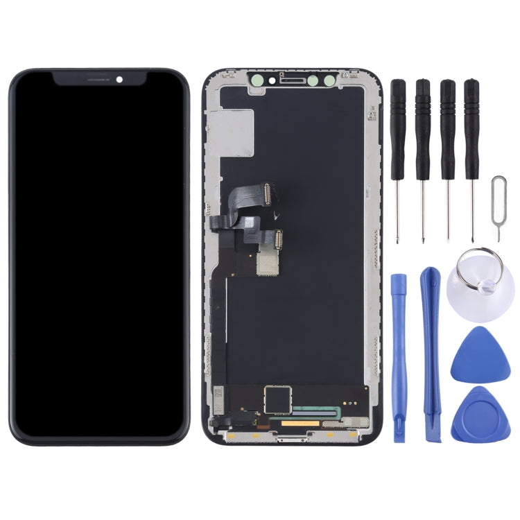 Schermo LCD originale in materiale OLED e digitalizzatore assemblaggio completo per iPhone X, For iPhone X (Original)