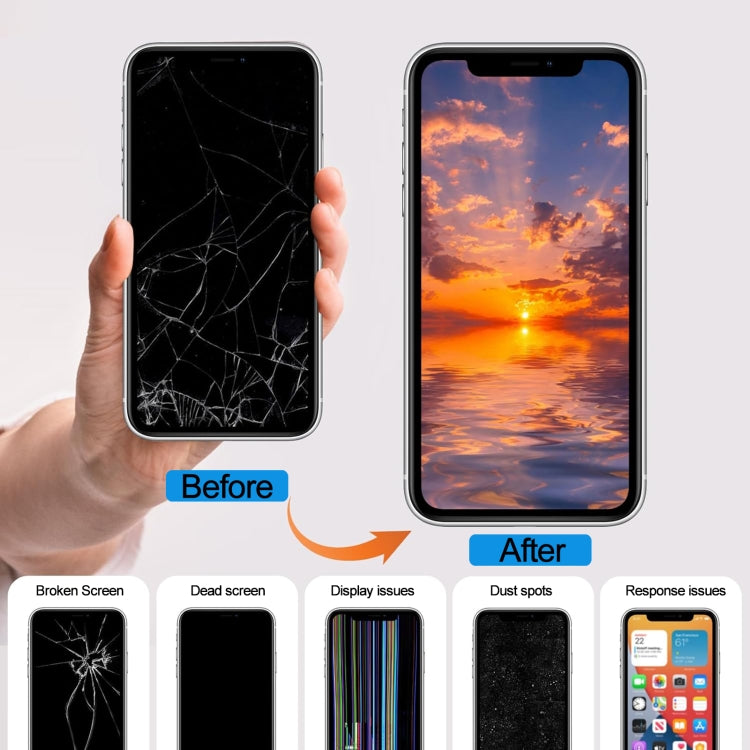 Schermo LCD originale in materiale OLED e digitalizzatore assemblaggio completo per iPhone X, For iPhone X (Original)