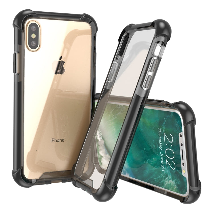 Per iPhone X / XS PC + Custodia protettiva con cover posteriore protettiva antigoccia in TPU