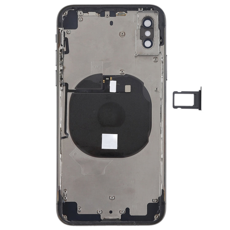 Battery Back Cover Assembly with Side Buttons, Wireless Charging Module, Volume Button Flex Cable and Card Tray for iPhone X, For iPhone X (Charging Module), For iPhone X (Full Assembly)