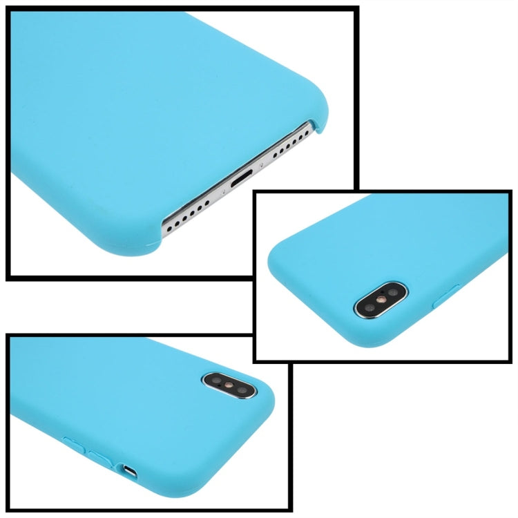 Custodia in silicone liquido per iPhone X e XS