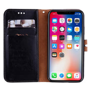 Custodia in pelle per iPhone X / XS con supporto