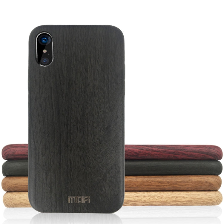 Per iPhone X MOFI Element Series Custodia morbida protettiva con cover posteriore in legno, For X