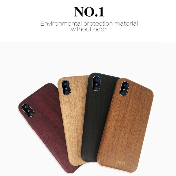 Per iPhone X MOFI Element Series Custodia morbida protettiva con cover posteriore in legno, For X