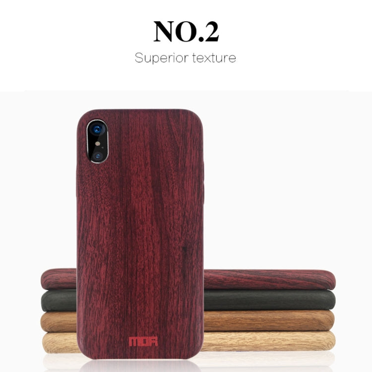 Per iPhone X MOFI Element Series Custodia morbida protettiva con cover posteriore in legno, For X