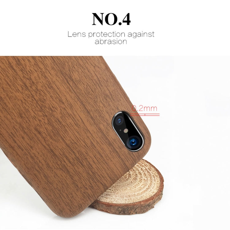 Per iPhone X MOFI Element Series Custodia morbida protettiva con cover posteriore in legno, For X