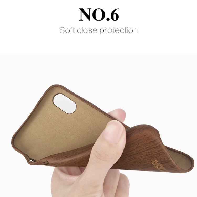 Per iPhone X MOFI Element Series Custodia morbida protettiva con cover posteriore in legno, For X