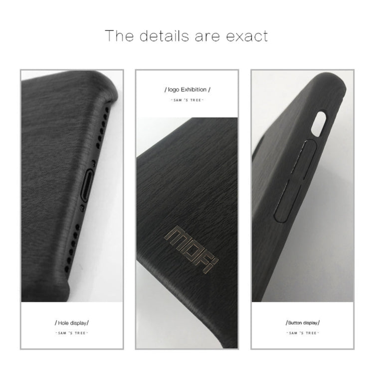 Per iPhone X MOFI Element Series Custodia morbida protettiva con cover posteriore in legno, For X