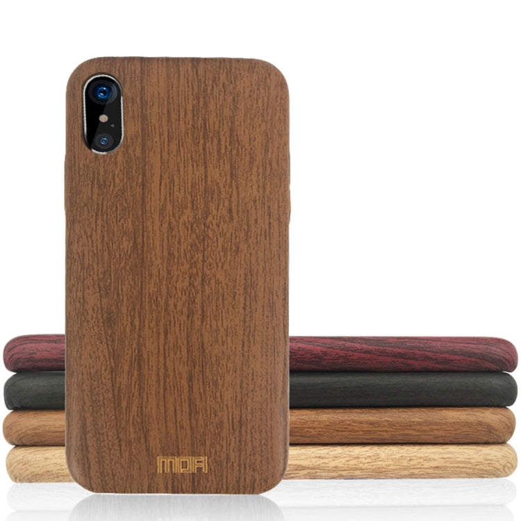 Per iPhone X MOFI Element Series Custodia morbida protettiva con cover posteriore in legno, For X