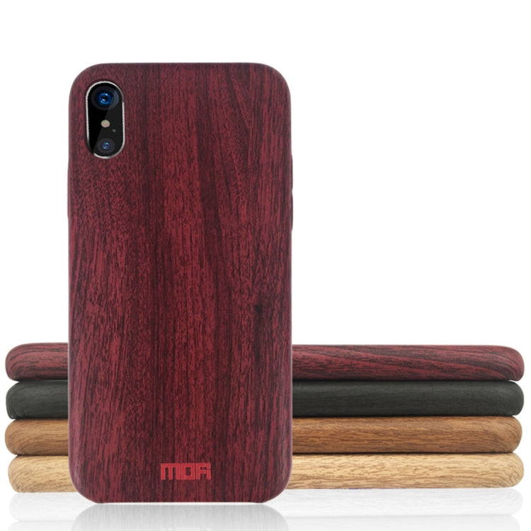 Per iPhone X MOFI Element Series Custodia morbida protettiva con cover posteriore in legno, For X