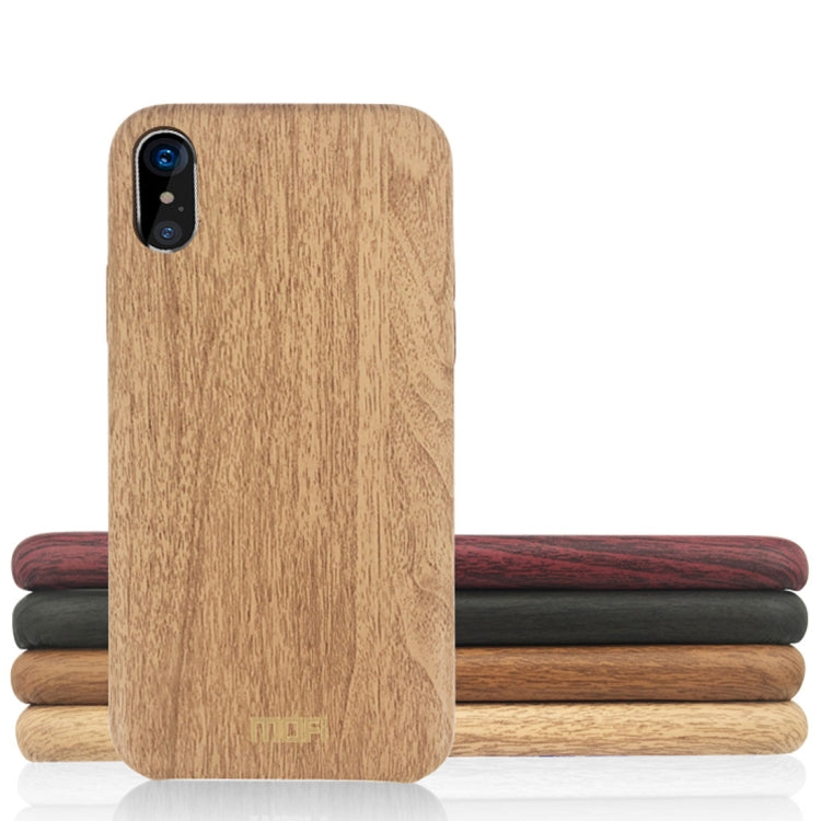 Per iPhone X MOFI Element Series Custodia morbida protettiva con cover posteriore in legno, For X