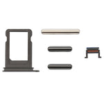 Vassoio scheda + Tasto controllo volume + Tasto accensione + Tasto vibrazione interruttore Mute per iPhone X, For iPhone X