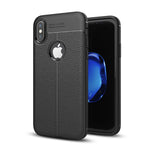Custodia TPU per iPhone X e XS con Texture Litchi