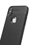 Custodia TPU per iPhone X e XS con Texture Litchi