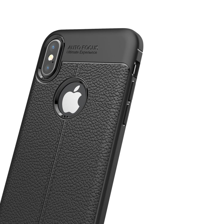 Custodia TPU per iPhone X e XS con Texture Litchi