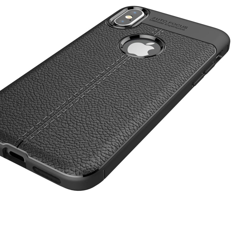 Custodia TPU per iPhone X e XS con Texture Litchi