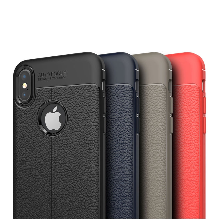 Custodia TPU per iPhone X e XS con Texture Litchi