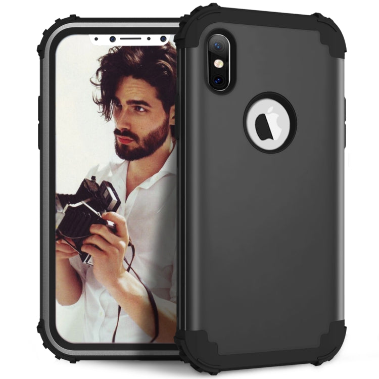 Per PC galvanico serie iPhone X / XS Diamond + custodia protettiva in silicone, For iPhone X, For X