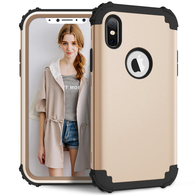 Per PC galvanico serie iPhone X / XS Diamond + custodia protettiva in silicone, For iPhone X, For X