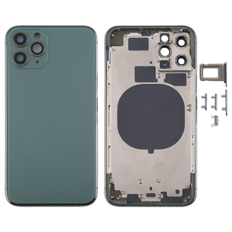 Back Cover with SIM Card Tray, Side Buttons and Camera Lens for iPhone 11 Pro, For iPhone 11 Pro (Camera Lens), For iPhone 11 Pro (with Camera Lens)