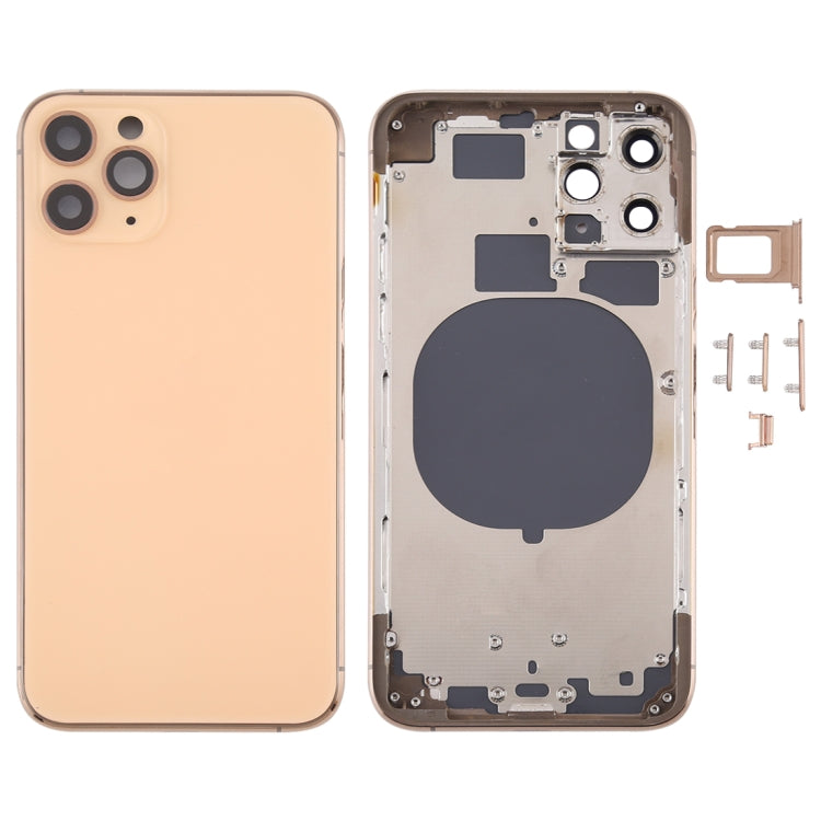 Back Cover with SIM Card Tray, Side Buttons and Camera Lens for iPhone 11 Pro, For iPhone 11 Pro (Camera Lens), For iPhone 11 Pro (with Camera Lens)