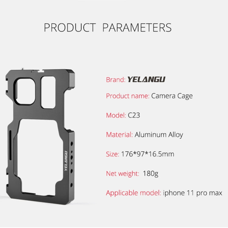 Stabilizzatore YELANGU C23 per iPhone 11 Pro Max