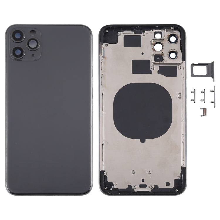 Back Cover with SIM Card Tray, Side Buttons and Camera Lens for iPhone 11 Pro Max, For iPhone 11 Pro Max (Camera Lens), For iPhone 11 Pro Max (with Camera Lens)