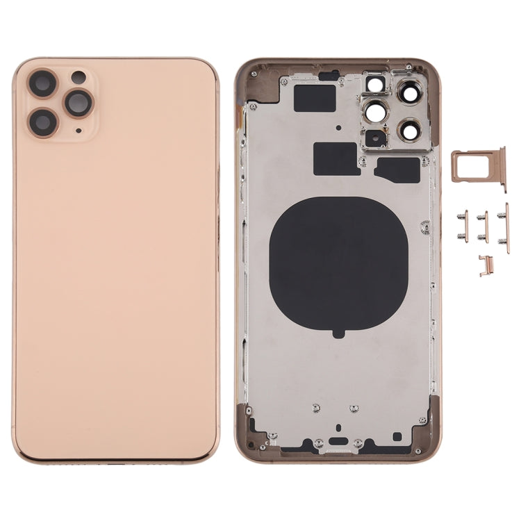 Back Cover with SIM Card Tray, Side Buttons and Camera Lens for iPhone 11 Pro Max, For iPhone 11 Pro Max (Camera Lens), For iPhone 11 Pro Max (with Camera Lens)