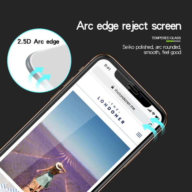 Per iPhone 11 Pro Max / XS Max MOFI 9H Durezza superficiale 2.5D Arc Edge Pellicola in vetro temperato a schermo intero antideflagrante, For iPhone 11 Pro Max / XS Max