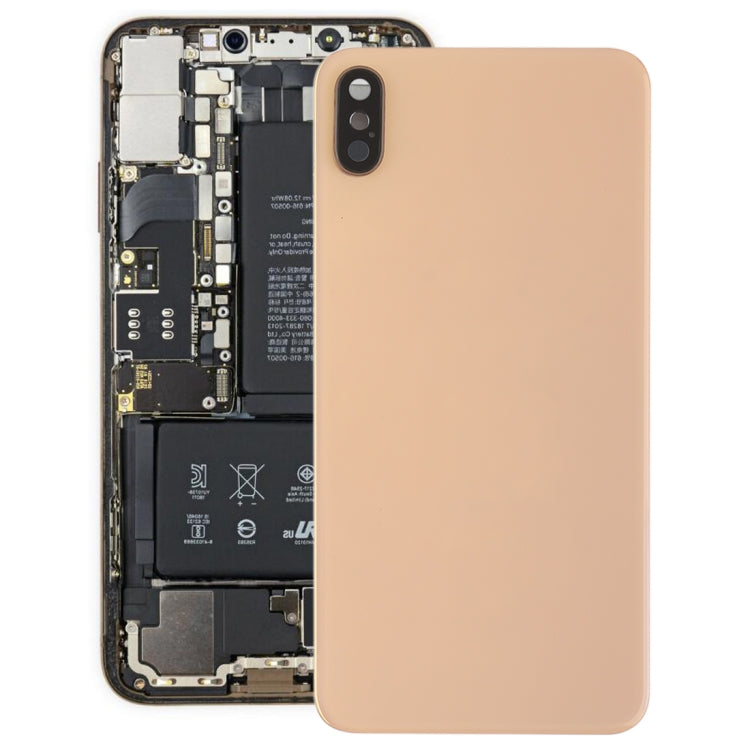 Battery Back Cover with Rear Camera Bezel Lens and Adhesive for iPhone XS Max, For iPhone XS Max with Adhesive