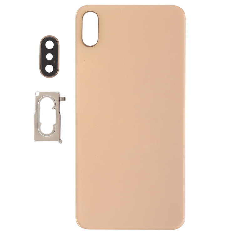 Battery Back Cover with Rear Camera Bezel Lens and Adhesive for iPhone XS Max, For iPhone XS Max with Adhesive