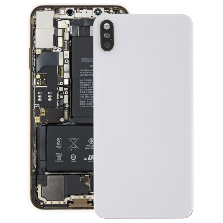 Cover posteriore della batteria con cornice della fotocamera posteriore, obiettivo e adesivo per iPhone XS Max, For iPhone XS Max with Adhesive