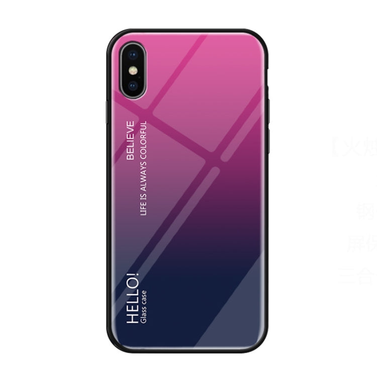 Per iPhone XS Max Custodia in vetro colorato sfumato, iPhone XS Max