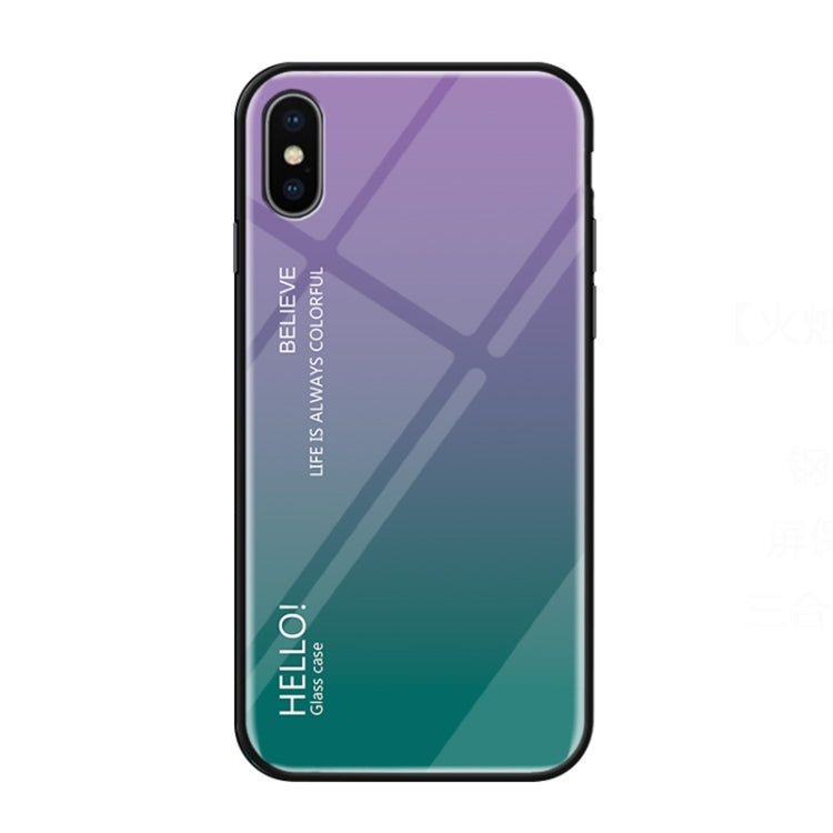 Custodia in vetro colorato per iPhone XS Max