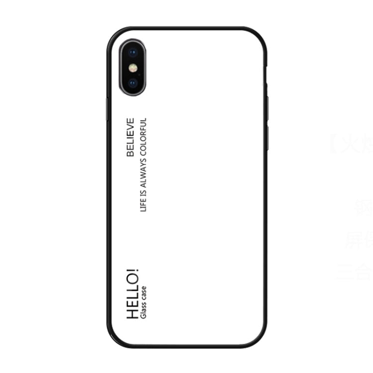 Per iPhone XS Max Custodia in vetro colorato sfumato, iPhone XS Max