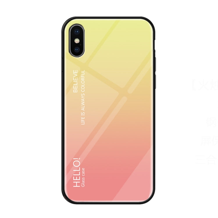 Per iPhone XS Max Custodia in vetro colorato sfumato, iPhone XS Max