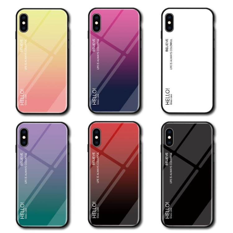 Per iPhone XS Max Custodia in vetro colorato sfumato, iPhone XS Max