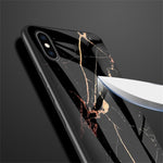 Custodia vetro marmorizzato per iPhone XS Max