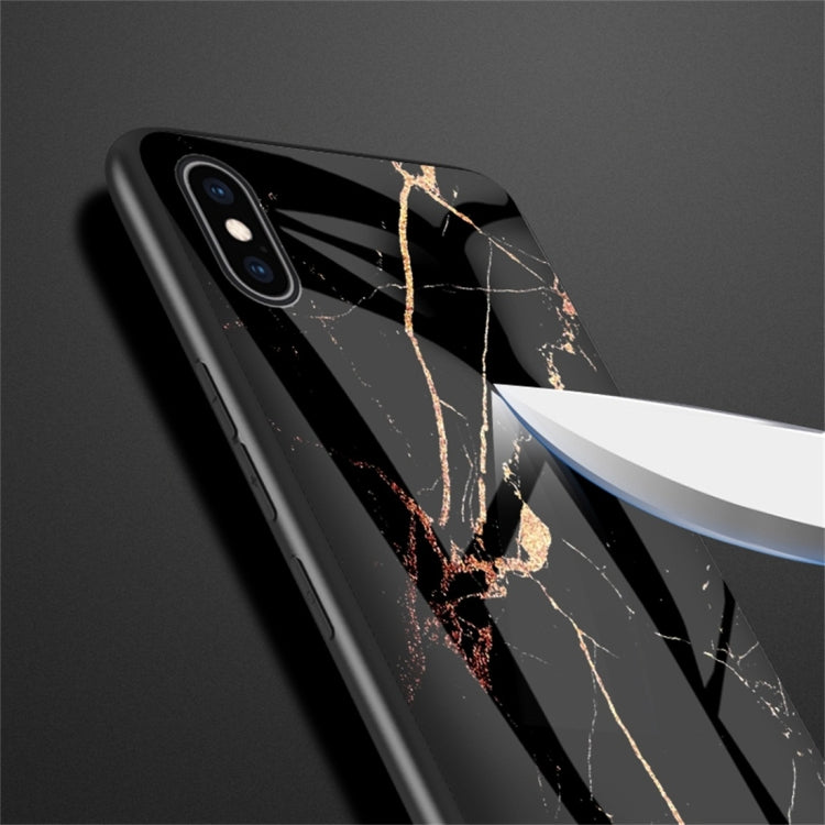 Custodia vetro marmorizzato per iPhone XS Max