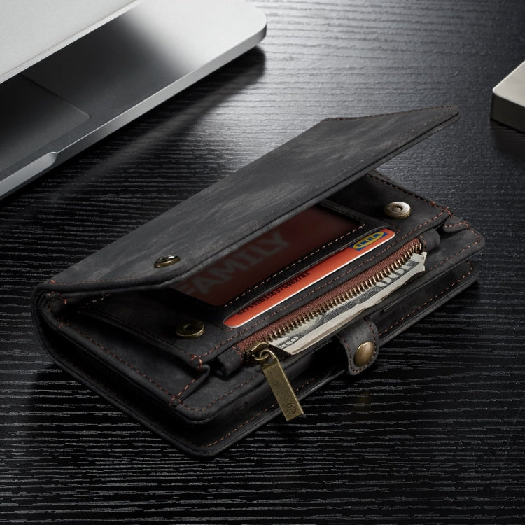 Per iPhone XS Max Custodia in pelle CaseMe staccabile multifunzionale con chiusura orizzontale con slot per schede e supporto, portafoglio con cerniera e cornice per foto, For iPhone XS Max