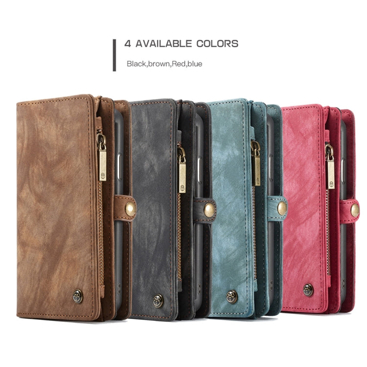Per iPhone XS Max Custodia in pelle CaseMe staccabile multifunzionale con chiusura orizzontale con slot per schede e supporto, portafoglio con cerniera e cornice per foto, For iPhone XS Max