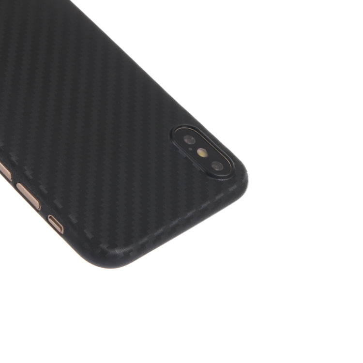 Per iPhone XS Max Custodia protettiva in PP ultrasottile in fibra di carbonio, For XS Max