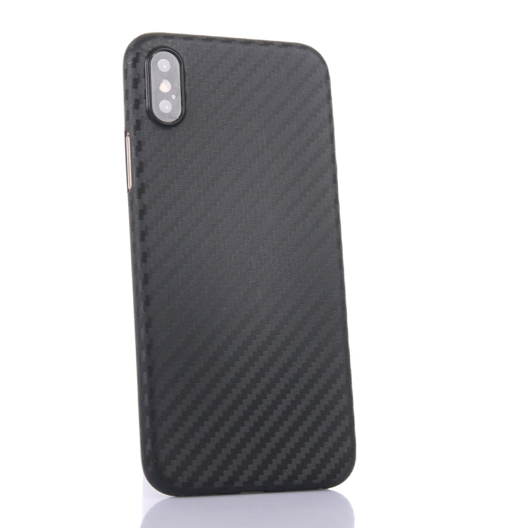 Per iPhone XS Max Custodia protettiva in PP ultrasottile in fibra di carbonio, For XS Max