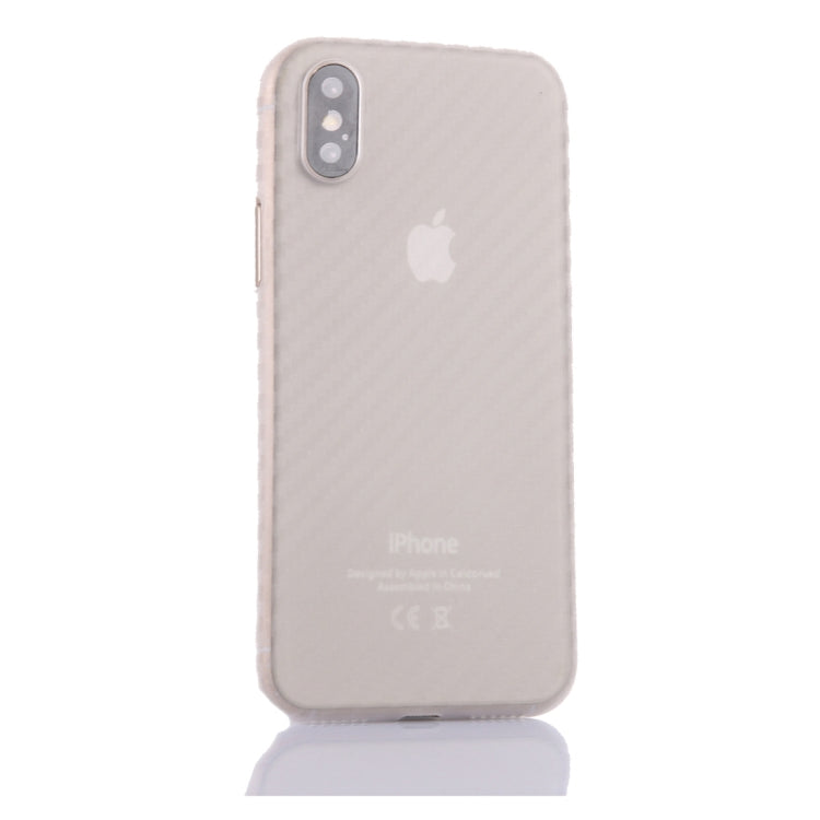 Per iPhone XS Max Custodia protettiva in PP ultrasottile in fibra di carbonio, For XS Max