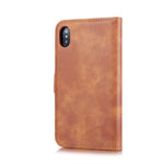 Per iPhone XS Max DG.MING Custodia in pelle magnetica rimovibile con texture Crazy Horse con supporto, slot per carte e portafoglio, iPhone XS Max, For iPhone XS Max