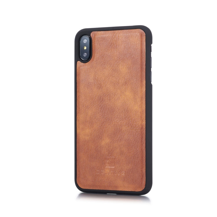 Per iPhone XS Max DG.MING Custodia in pelle magnetica rimovibile con texture Crazy Horse con supporto, slot per carte e portafoglio, iPhone XS Max, For iPhone XS Max