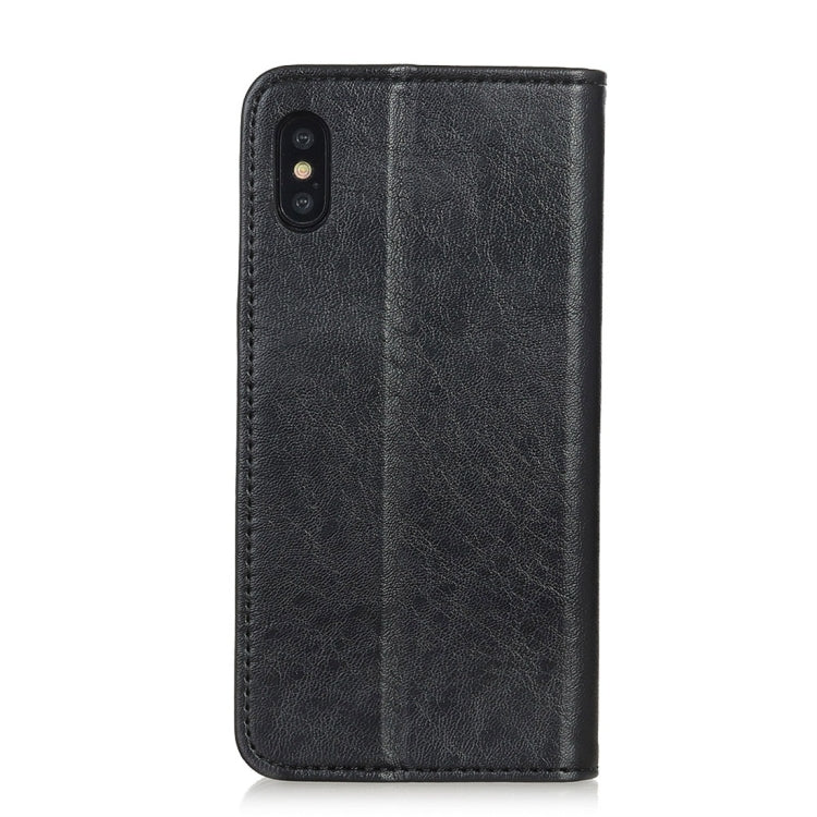 Per iPhone XS Max Custodia magnetica in pelle a vibrazione orizzontale retrò con texture Crazy Horse con supporto, slot per carte e portafoglio, iPhone XS Max