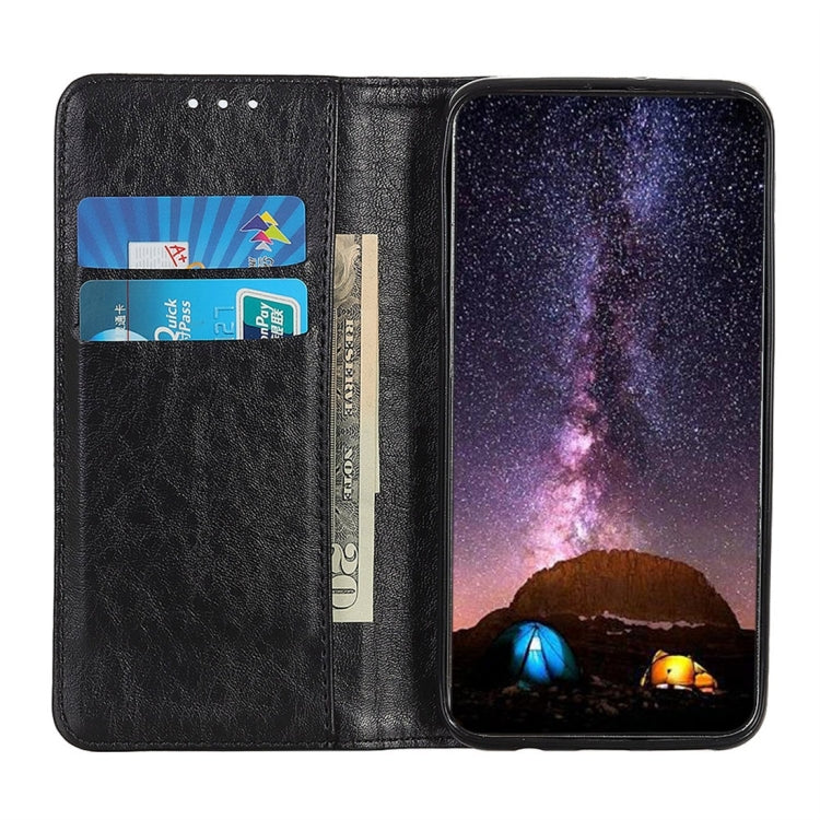 Per iPhone XS Max Custodia magnetica in pelle a vibrazione orizzontale retrò con texture Crazy Horse con supporto, slot per carte e portafoglio, iPhone XS Max