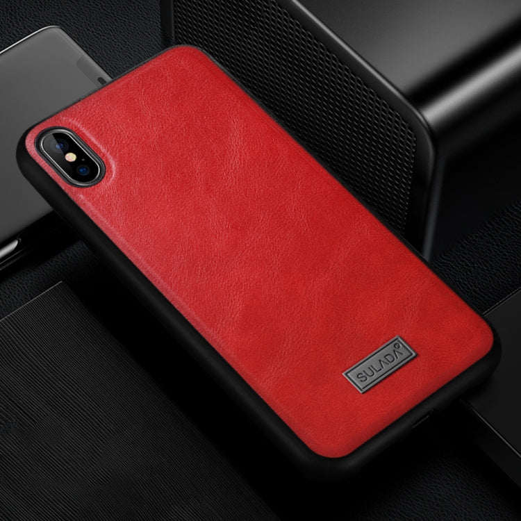 Custodia SULADA TPU e pelle per iPhone XS Max