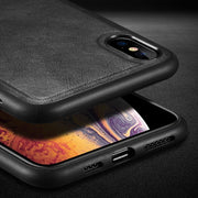 Custodia SULADA TPU e pelle per iPhone XS Max
